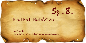 Szalkai Balázs névjegykártya